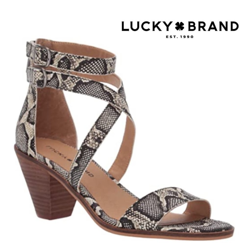 NEW Lucky Brand Women's Ressia Heeled Sandal 6.5  and 8.5
